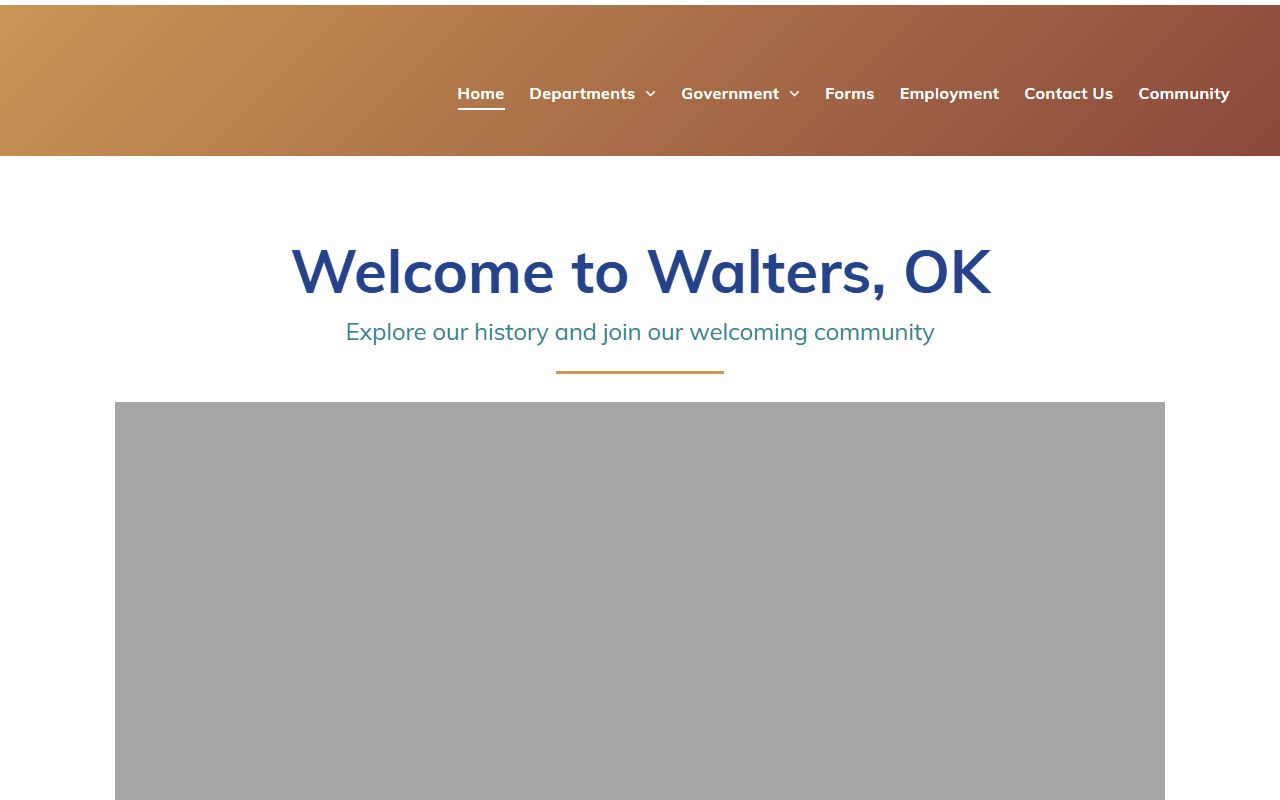 Cotton County traffic ticket payment link on the City of Walters homepage